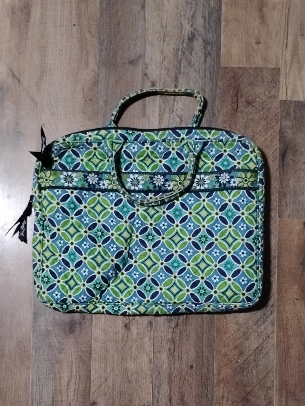 Vera Bradley Blue & Green Quilted Laptop Tote